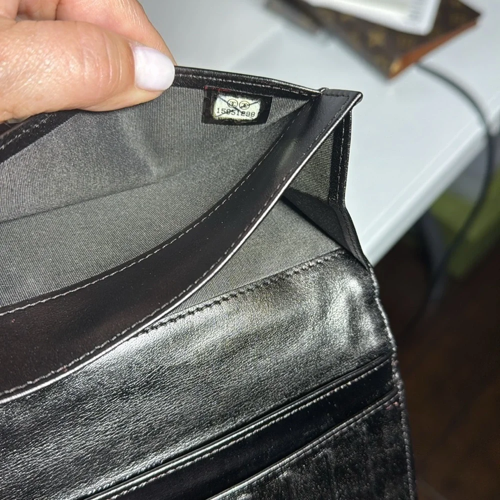 AUTHENTIC CHANEL PATENT LEATHER WALLET